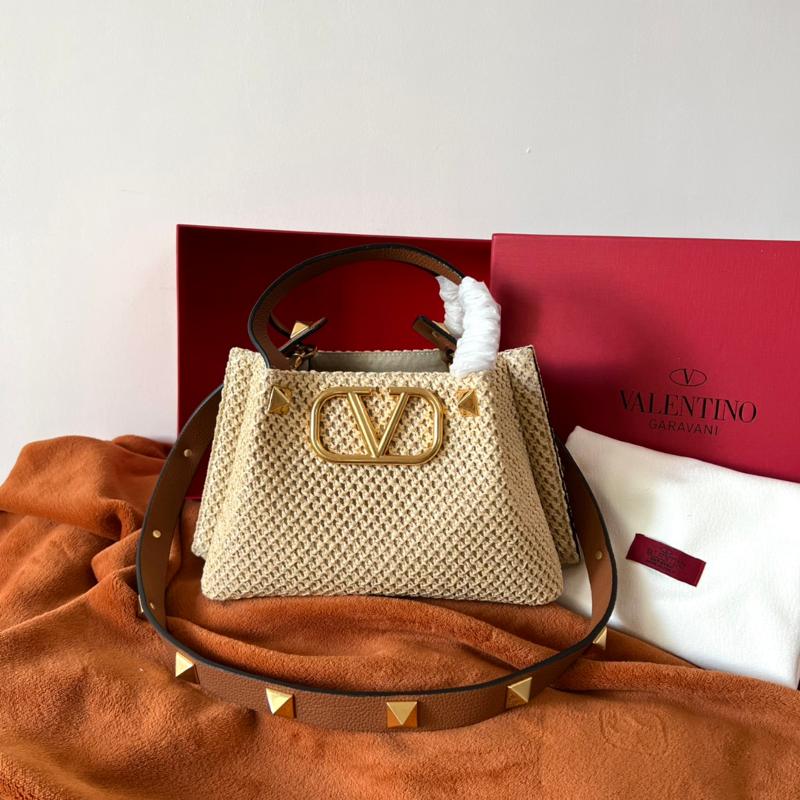 Valentino Shoulder Tote Bags VL2003 Apricot